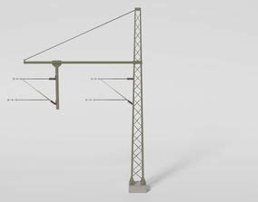 Catenary Wire Mast D Models Cgtrader