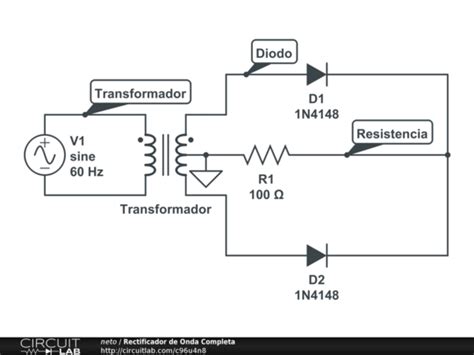 Rectificador De Onda Completa Circuitlab