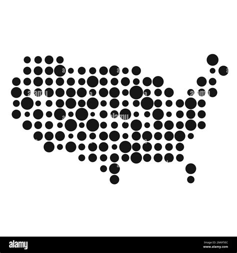 United States Map Silhouette Pixelated Generative Pattern Illustration Stock Vector Image And Art