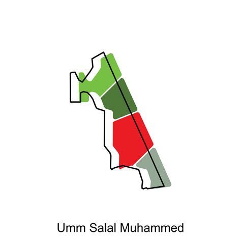 mapa de umm salal muhammed en Katar país ilustración diseño plantilla