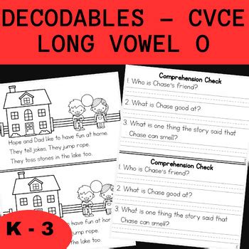 Cvce Long Vowel O Science Of Reading Decodables By My Class