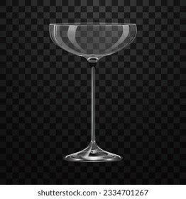 Realistic Empty Champagne Glass Isolated On Stock Vector Royalty Free