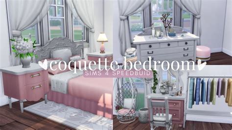 Aesthetic Coquette Bedroom Sims Speed Build Youtube