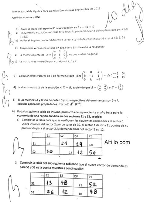 1º Parcial A Algebra Krimker 2019 CBC UBA