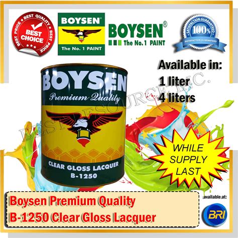 Boysen Premium Quality Bs 1250 Clear Gloss Lacquer 1 Liter 4liters