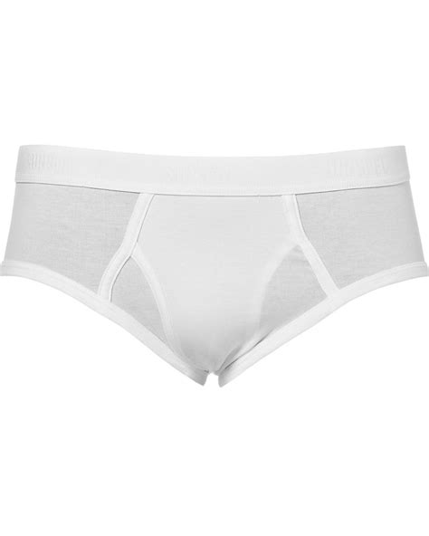 Sunspel Superfine Cotton Briefs In White For Men Lyst