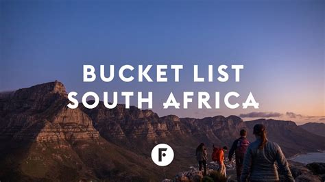 Bucket List South Africa Trip Trailer Youtube