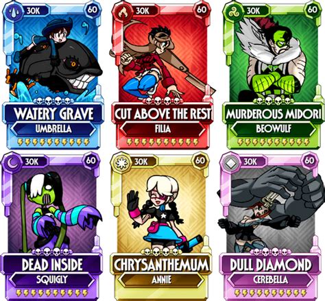 Original Variants Skullgirls Mobile By Trixwulfie On Deviantart