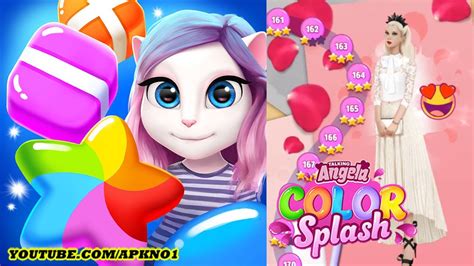 Talking Angela Color Splash Level 161 175 Youtube