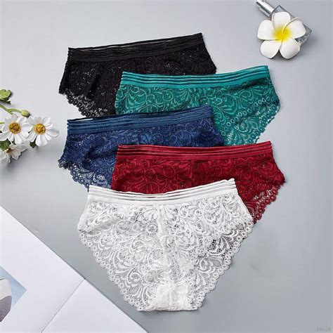 Women Lingerie Tempting Pretty Briefs Mid Waist Cute Floral Panties