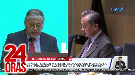 Chinese Foreign Minister Binalaan Ang Pilipinas Sa Prangkahan Pag