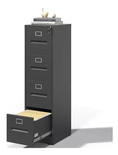 Gabinete Archivador Met Lico Con Cerradura Negro Para Ofici Env O Gratis