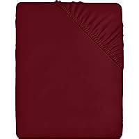 Utopia Bedding Drap Housse Bordeaux X Cm Bonnets Cm