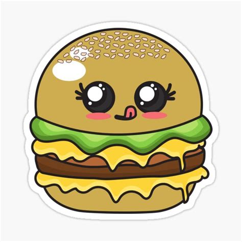 Kawaii Burger Stickers Redbubble