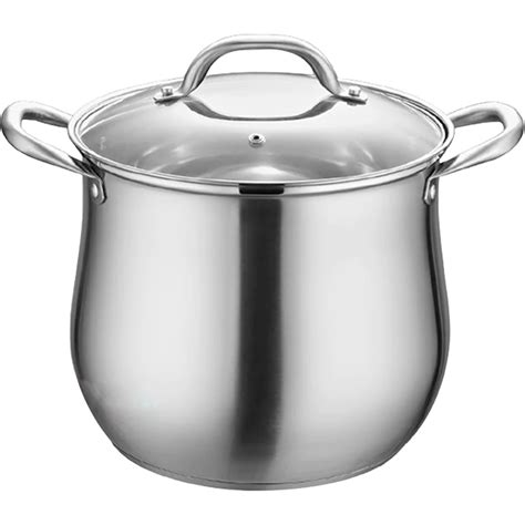 Household 304 Stainless Steel Soup Pot Extra High With Double Bottom