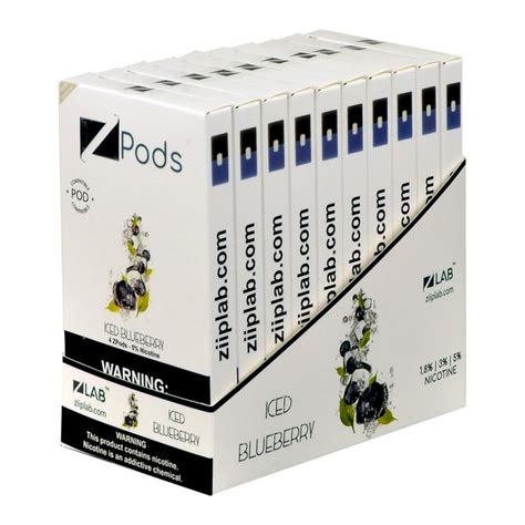 Ziip Iced Blueberry 4 Pods Ziip Pods In Stock Compatible Juul Low