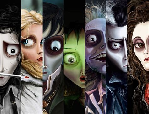 Fan Art Tim Burtons Famous Movie Characters Transformed Into Cartoons