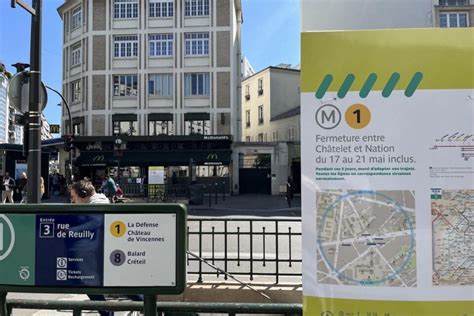 La ligne 1 du métro en partie fermée pour travaux à Paris