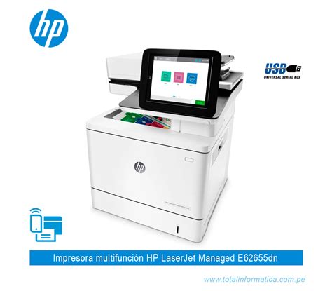 IMPRESORA HP LASERJET MANAGED E62655DN MULTIFUNCIÓN MONOCROMO 55 PPM