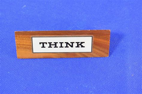 Ibm Think Sign Brass Desk Top Plaque Computers Smaller Size 3783046540