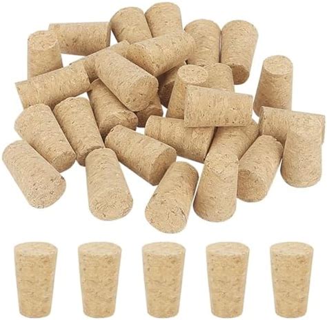 Jiayuet Pcs Wood Corks X X Mm Tapered Cork Plugs Natural