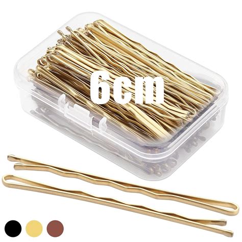 Mbsomnus 100 Stück Haarnadeln 6cm Bobby Pins Gold Haarklemmen Damen