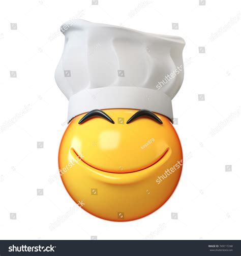 Emoji Cook Isolated On White Backgroundemoticon Stock Illustration ...