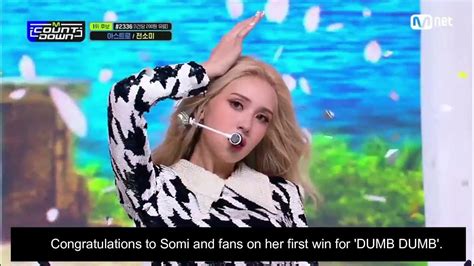 Jeon Somi Reach First Win With Dumb Dumb On Mcountdown Youtube