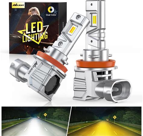 Amazon Alla Lighting Newest H8 H11 H16 LED Switchback Fog Lights