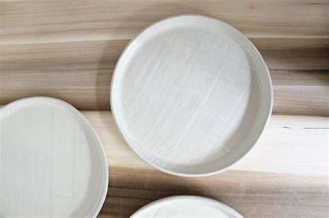 Slab plate set, Fog, s/4 – Julia Paul POTTERY