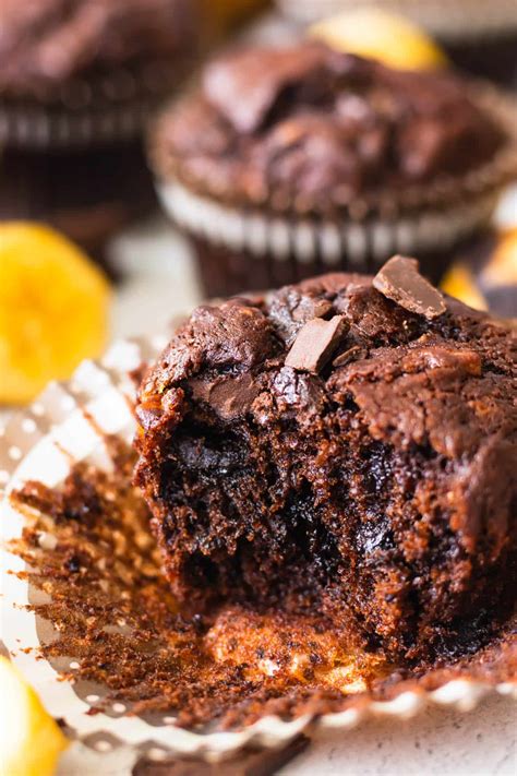 Double Chocolate Banana Muffins Foodelicacy