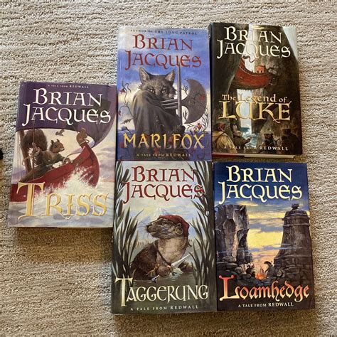 Redwall 5 Set Hc Books Brian Jacques Triss Marlfox Luke Taggerung