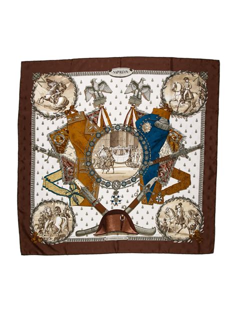 Hermès Napoléon Silk Scarf Brown Scarves And Shawls Accessories Her508828 The Realreal