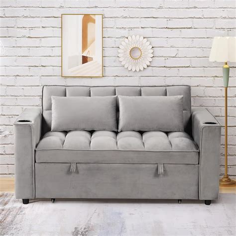 Amazon Eafurn In Convertible Sleeper Sofa Couch With Pull Out