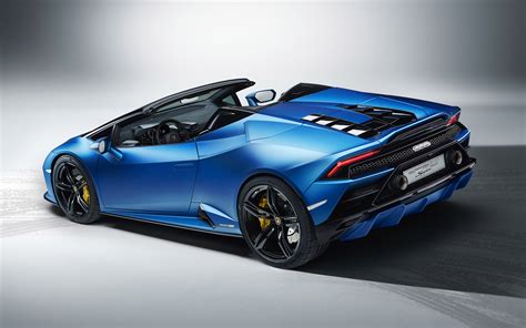 Download Wallpapers 2021 Lamborghini Huracan Evo Rwd Spyder Rear View