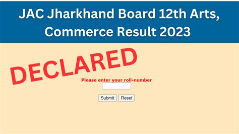 Jac Jharkhand Board 12th Arts Commerce Result 2023 Declared At Jacresults Com Jac Nic In Jac