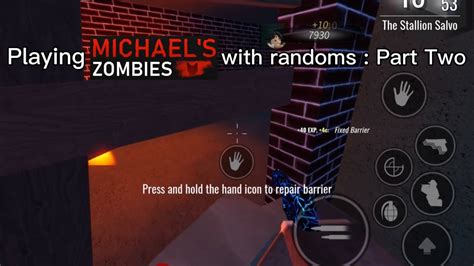 Playing Michaels Zombies With Randoms Part Two Roblox Michaels