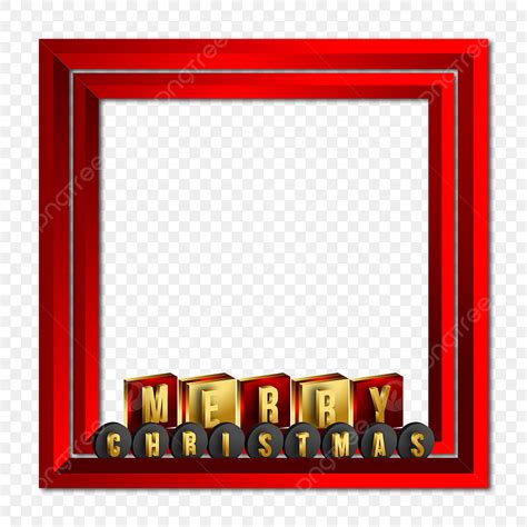 Merry Christmas Square Vector Art Png Red D Square Frames Merry