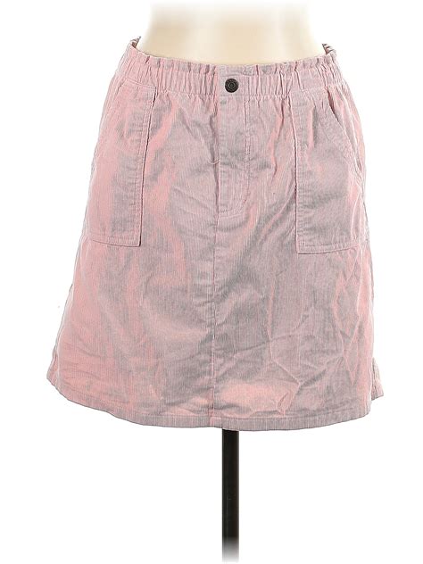 Old Navy 100 Cotton Acid Wash Print Pink Casual Skirt Size XXL 54