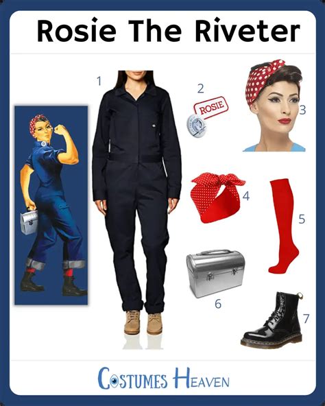 Rosie The Riveter Costume For Cosplay And Halloween 2024