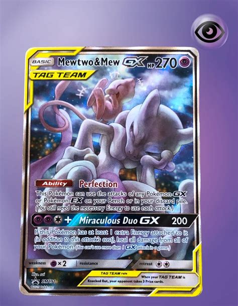 Mewtwo Mew GX SM191 MP TCG Coleccionistas