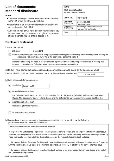 2223 Dis Ws09 Ce02 Task 02 Exemplar In The Claim No Date List Of