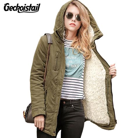 Geckoistail New Fashional Women Jacket Thick Hooded Outwear Medium