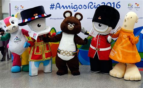 Photos: Mascots from previous Olympics steal the show at Rio airport ...