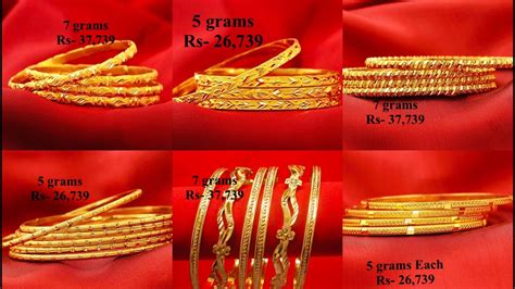 5 Grams Gold Bangle Designs With Price Simple Gold Bangles Designs