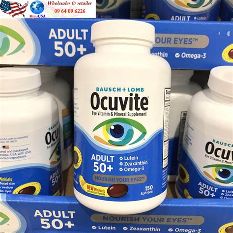 Ocuvite Adult 50 150 viên Viên uống bổ mắt cho người trên 50 KimiUSA