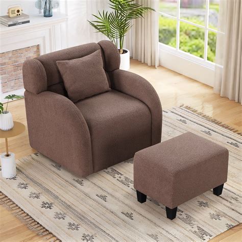 Swivel Accent Chair With Ottoman Degrees Swivel Barrel Chair With