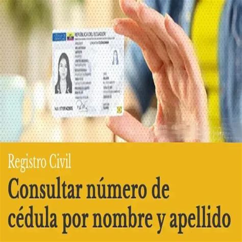 Consultar N Mero De C Dula Con Nombres Y Apellidos Elyex