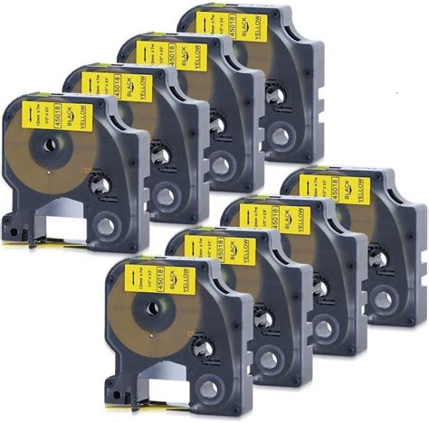 Amazon Compatible DYMO D1 Label Tapes 45018 Labeling Black Print