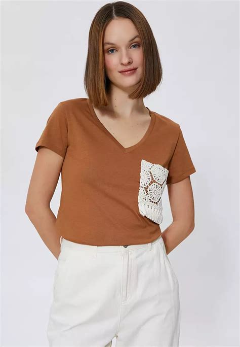 Buy KOTON Crochet Pocket Tee 2025 Online ZALORA